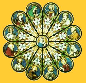 The Communion of Saints in Stained Glass